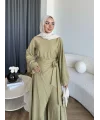 Qu - Arya Pelerinli Pantolonlu Takım - Yeşil