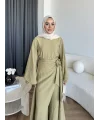 Qu - Arya Pelerinli Pantolonlu Takım - Yeşil