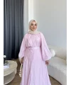Qu - Balon Kol Etekli Takım - Pembe