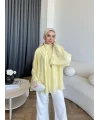 Qu - Lesta Balon Kol Gömlek - Sarı