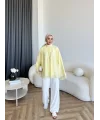 Qu - Lesta Balon Kol Gömlek - Sarı