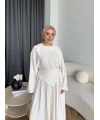 Qu - Maim Keten Pantolonlu Takım