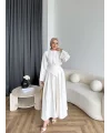 Qu - Maim Keten Pantolonlu Takım