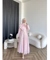 Qu - Mathis Pelerinli Vual Elbise - Pembe