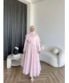 Qu - Mathis Pelerinli Vual Elbise - Pembe