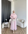 Qu - Mathis Pelerinli Vual Elbise - Pembe