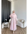 Qu - Mathis Pelerinli Vual Elbise - Pembe