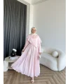 Qu - Mathis Pelerinli Vual Elbise - Pembe
