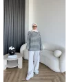 Seh - Çizgili 2 İplik Sweat - Haki