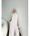 Seh - Kanel Yırtmaç Detay Takım - Bej