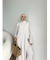 Seh - Kanel Yırtmaç Detay Takım - Bej