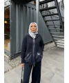 Selita Ön Fermuarlı Triko Takım - Lacivert