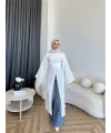 Pln - Siena Yırtmaçlı Bluz - Beyaz