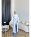 Pln - Siena Yırtmaçlı Bluz - Beyaz
