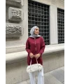 Soul Taşlı Hırka - Bordo