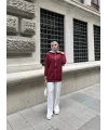 Soul Taşlı Hırka - Bordo