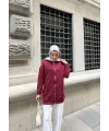 Soul Taşlı Hırka - Bordo
