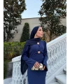 Sue Tasarım Elbise - Lacivert