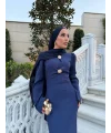 Sue Tasarım Elbise - Lacivert