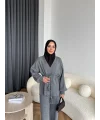 Sursula Ön Bağlamalı Triko Takım - Gri