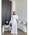 Tb - Lasmina Pantolon Etek Takım - Ekru