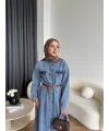 Tb - Lilas Kot Elbise - Açık Mavi