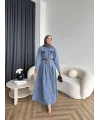 Tb - Lilas Kot Elbise - Açık Mavi