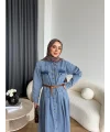 Tb - Lilas Kot Elbise - Açık Mavi