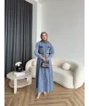 Tb - Lilas Kot Elbise - Açık Mavi