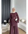 Tb - Lonby Kol Detay Takım - Bordo