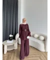 Tb - Lonby Kol Detay Takım - Bordo