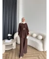 Tb - Lonby Kol Detay Takım - Kahve