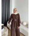 Tb - Lonby Kol Detay Takım - Kahve