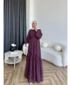 Tb - Lunda Elbise - Bordo