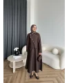 Tb - Nebal Gold Düğmeli Cupra Takım - Acı Kahve