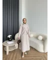 Tb - Nebal Gold Düğmeli Cupra Takım - Bej