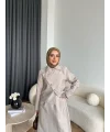 Tb - Nebal Gold Düğmeli Cupra Takım - Bej