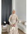 Tb - Ponpon Kat Kat Elbise - Bej