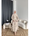 Tb - Ponpon Kat Kat Elbise - Bej