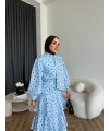 Tb - Ponpon Kat Kat Etekli Takım - Mavi