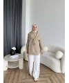 Tb - Velora Çizgili Gömlek - Yeşil