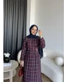 Tb - Wespa Kareli Elbise - Bordo