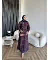 Tb - Wespa Kareli Elbise - Bordo