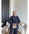 Tb - Yan Fermuar Detay Denim Takım - Lacivert
