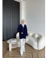 Viona Tüylü Hırka - Lacivert