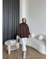 Yds-Oversize 3 İplik Sweat - Acı Kahve