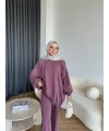 Yıkamalı Eşofman Takım - Bordo
