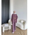 Yıkamalı Eşofman Takım - Bordo