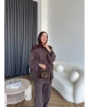Yıkamalı Eşofman Takım - Kahve