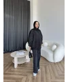 Yıkamalı Eşofman Takım - Siyah